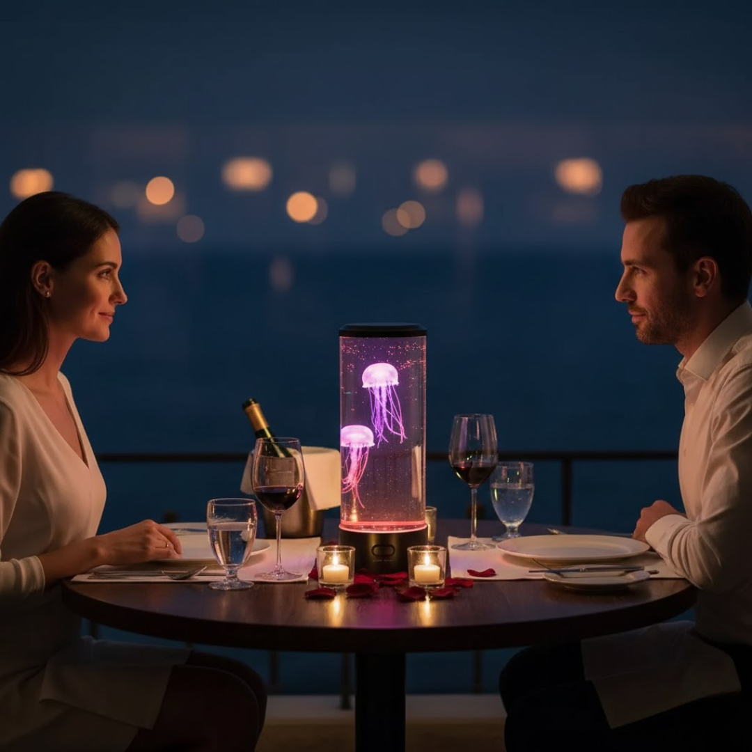 Modern LED Jellyfish Table Lamp for Bedroom - Mood Light - Bedside Night Light