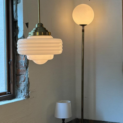 Elegant Warm 3000K Glass Iron Industrial Pendant Light Kitchen Island