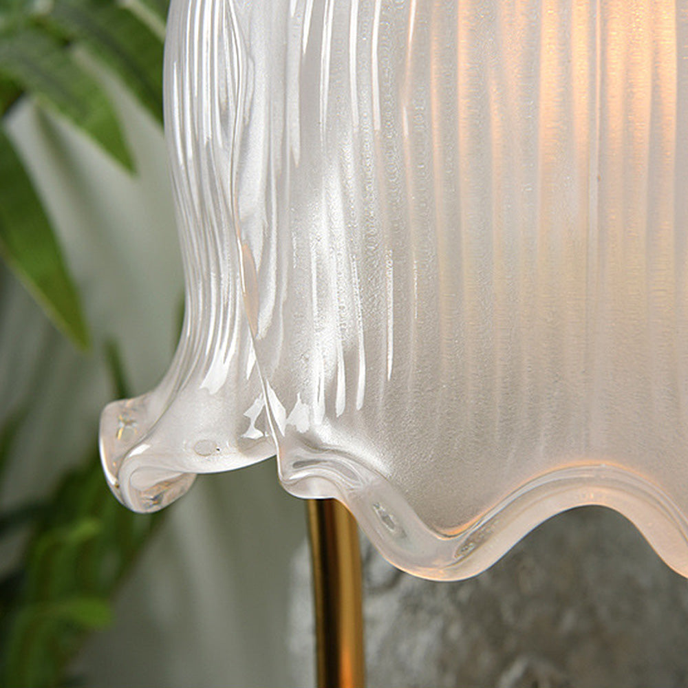 Modern Glass Flower Shape Warming Candle Lamp