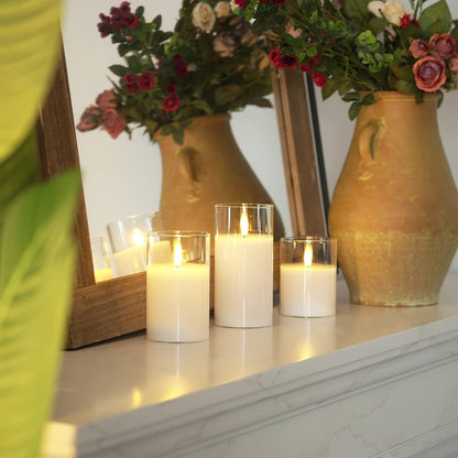 Flameless Remote Control Timer Battery Operated LED Candles Set - Home Decor