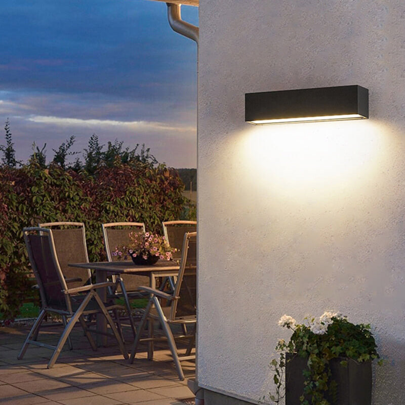 Contemporary Weatherproof Led Black Outdoor Wall Light