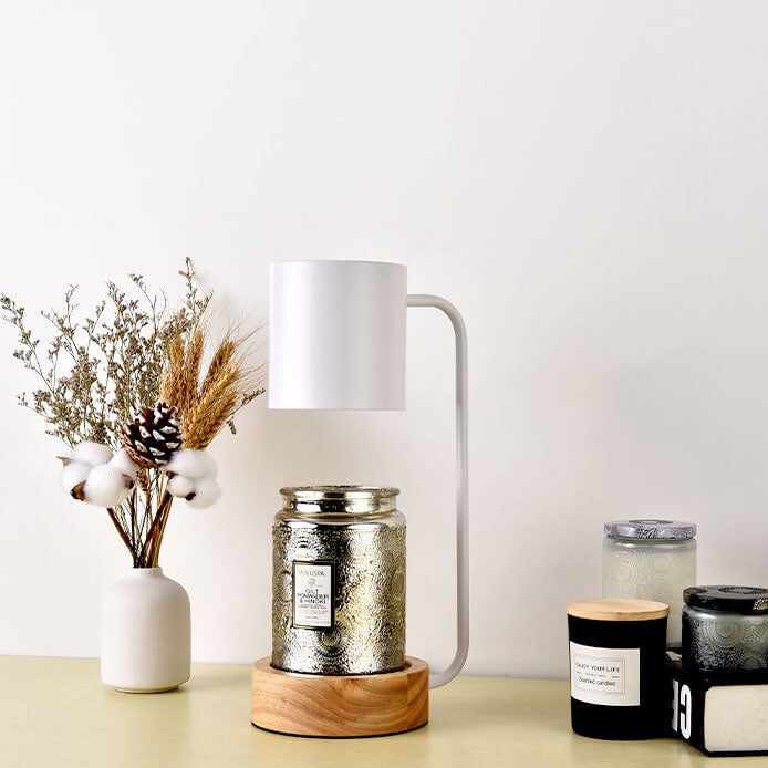 Japanese Wood Dimmable candle wax warmer lamp