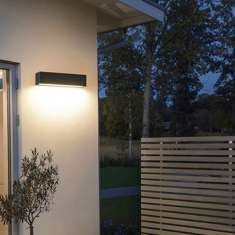 Contemporary Weatherproof Led Black Outdoor Wall Light