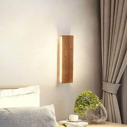 Minimalist Led Energy Efficient Wooden Modern Wall Sconce
