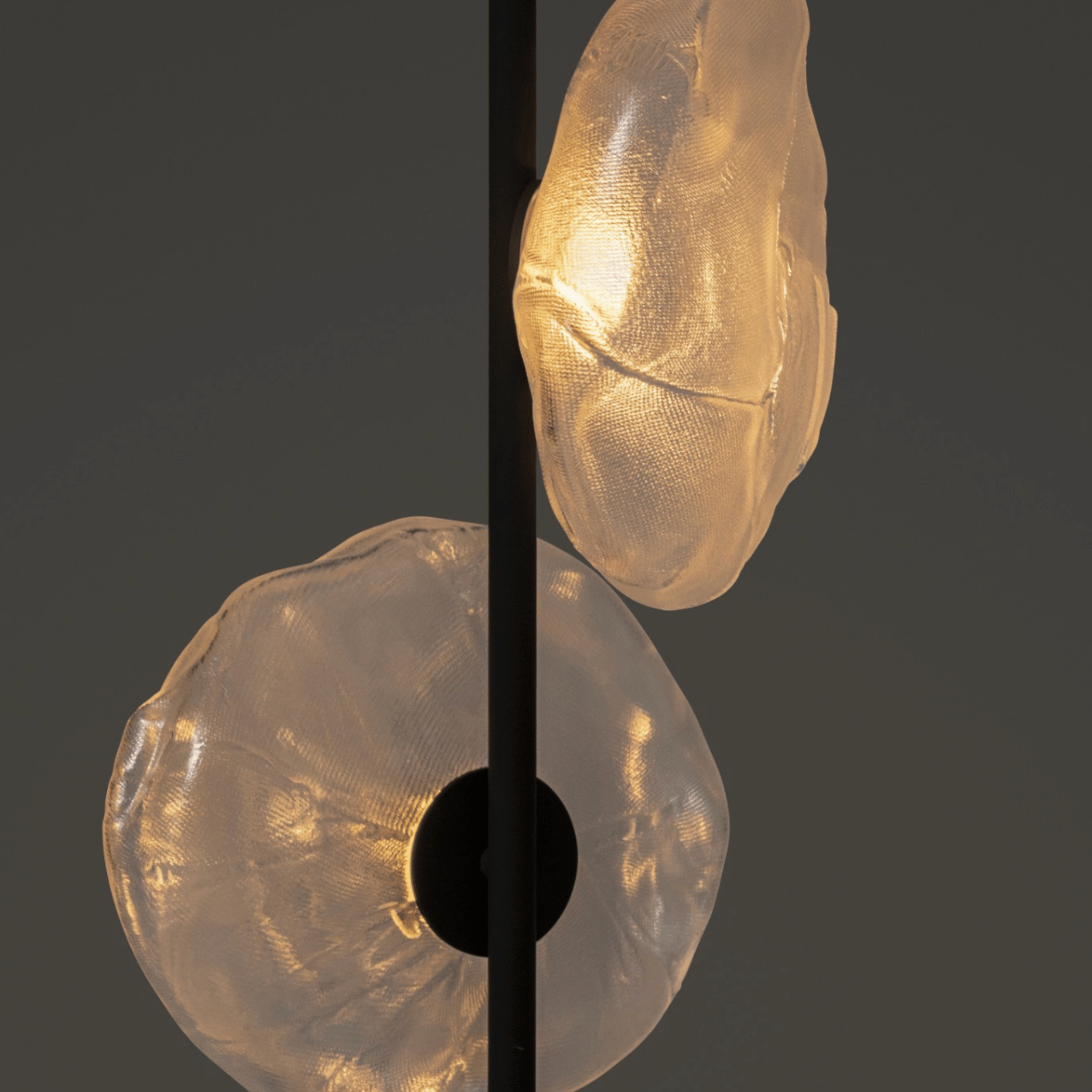 Nordic Glass LED Floor Lamp with Knob Switch