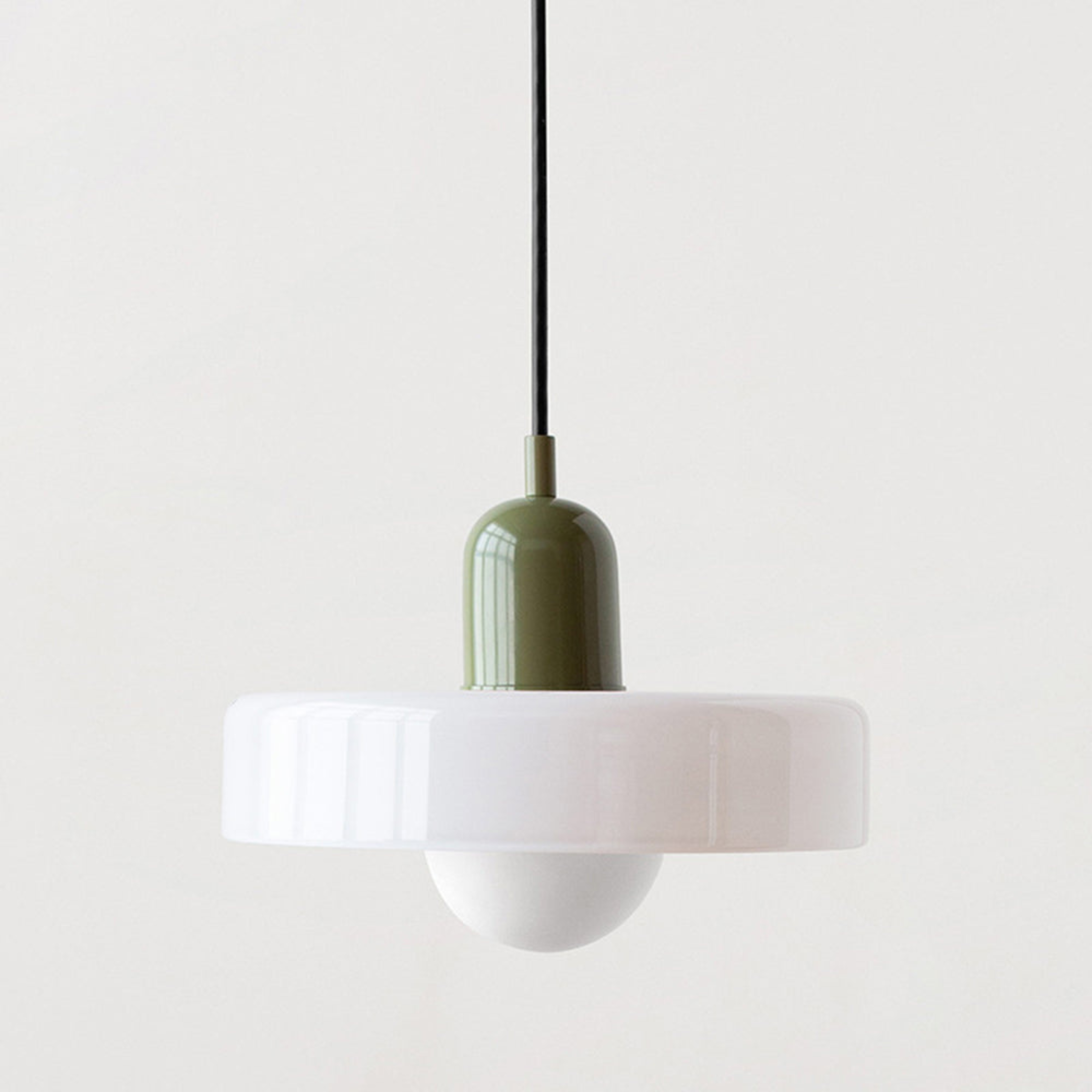 Modern Adjustable Height Glass Ambient Pendant Ceiling Light