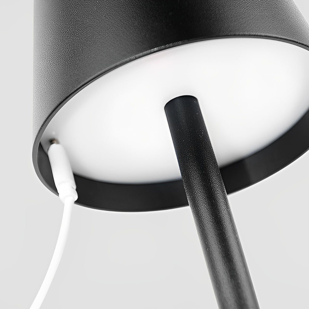 Modern Rechargeable Touch Control Aluminum Portable Bedside Table Lamp