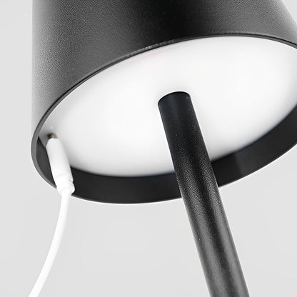 Modern Rechargeable Touch Control Aluminum Portable Bedside Table Lamp