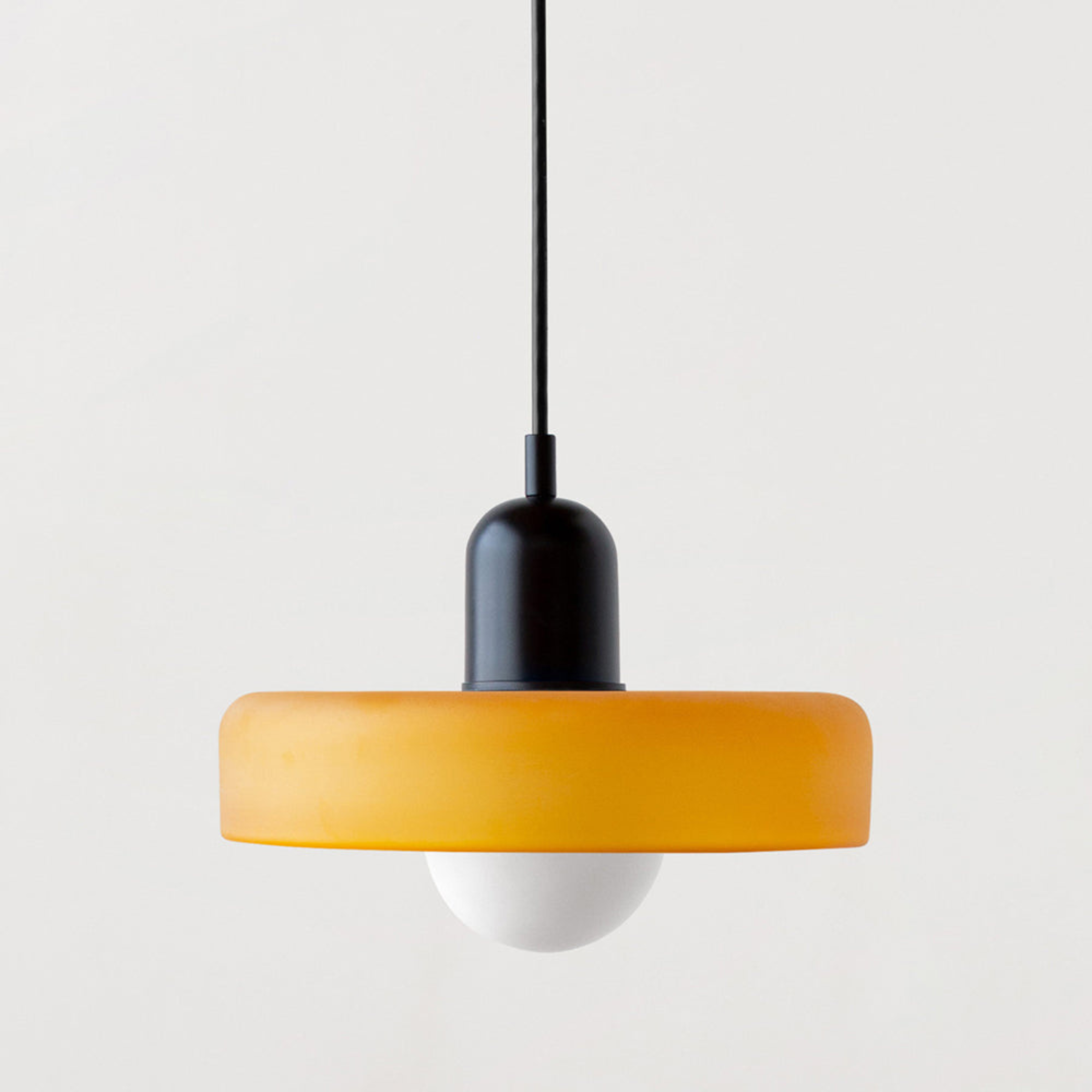 Modern Adjustable Height Glass Ambient Pendant Ceiling Light