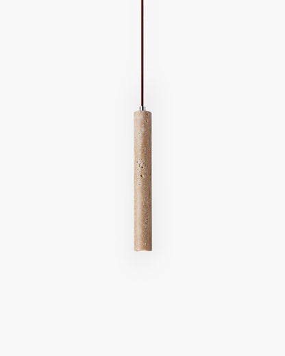 Minimalist Natural Travertine Japandi Pendant Light