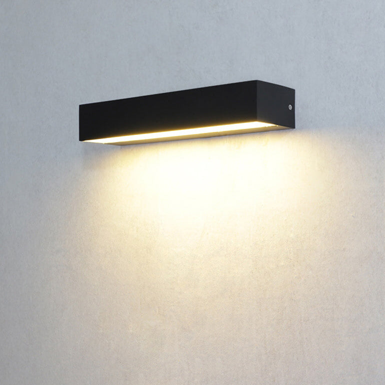 Contemporary Weatherproof Led Black Outdoor Wall Light