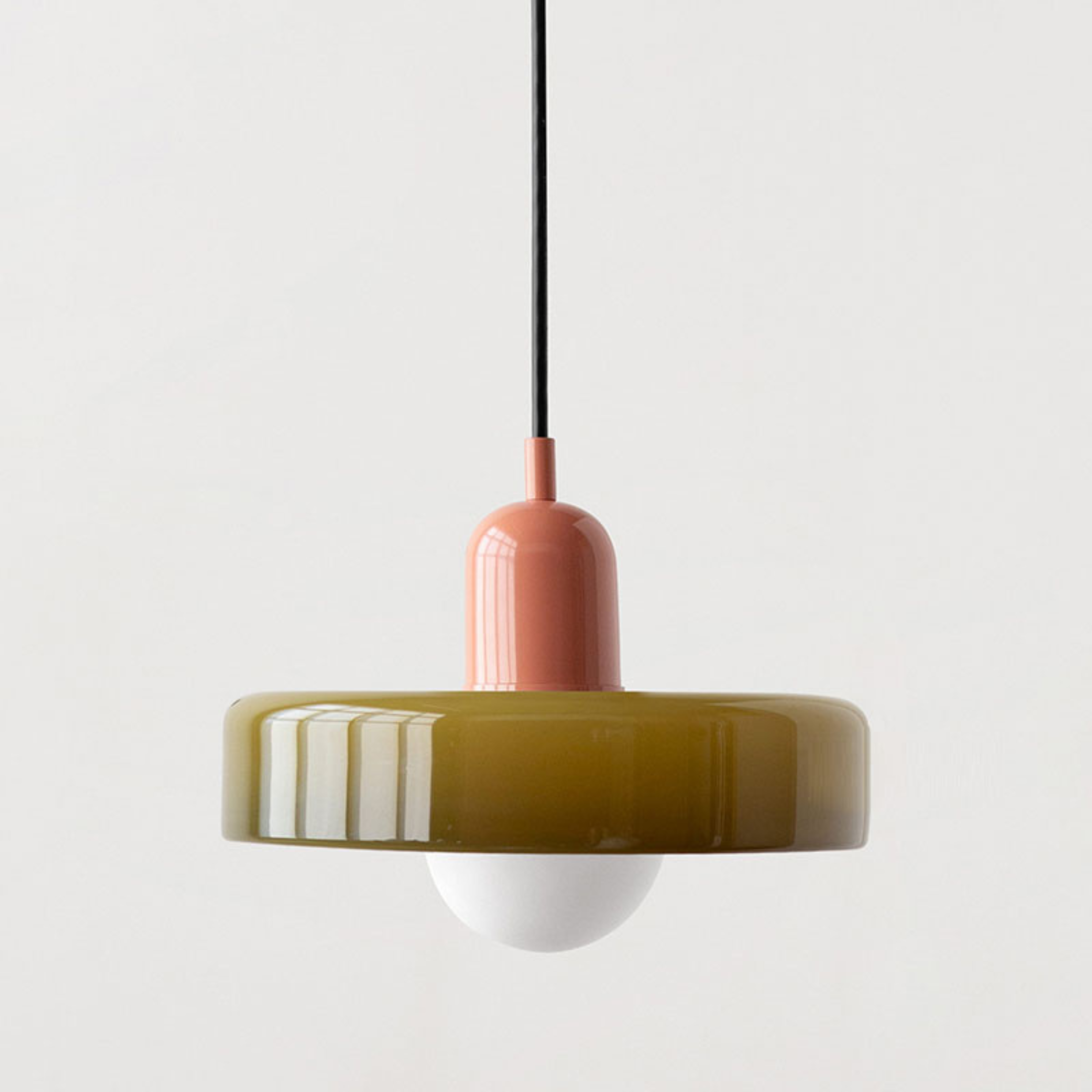 Modern Adjustable Height Glass Ambient Pendant Ceiling Light