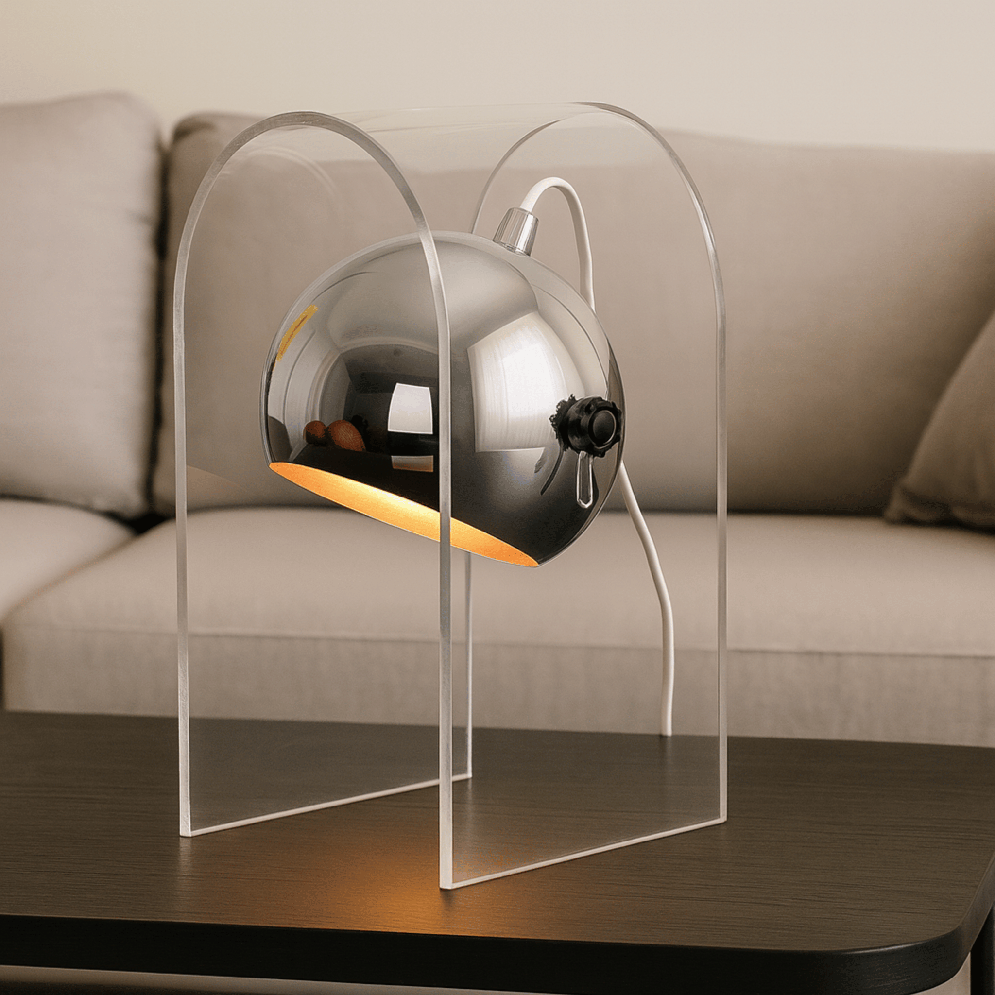 Elodie Wax Melting Lamp – Frosted Glass Ambient Light Candle Warmer Lamp