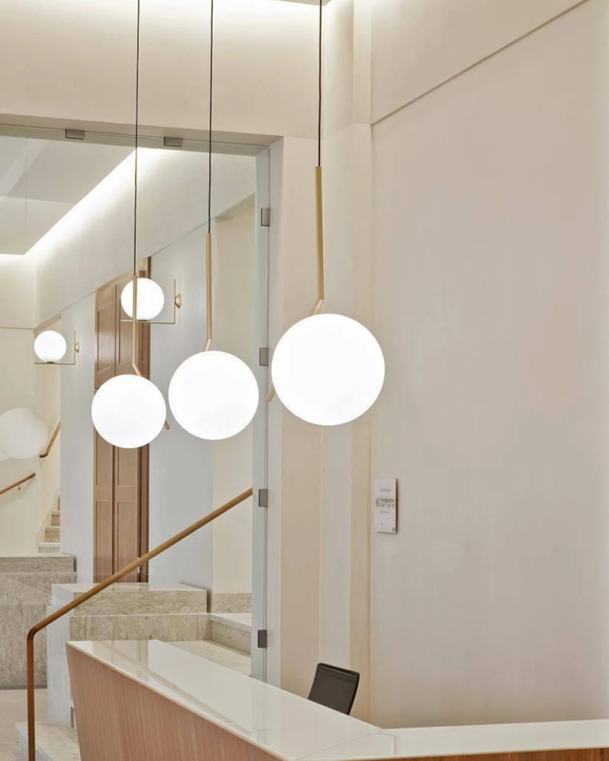 Modern Adjustable Height Glass Gold Finish Kitchen Pendant Light