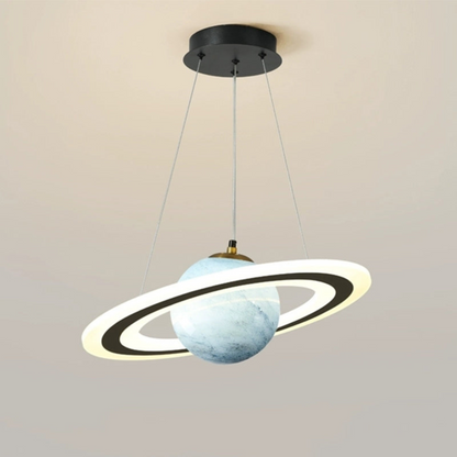 Elegant Planet Inspired Remote Controlled Cosmic Pendant Light