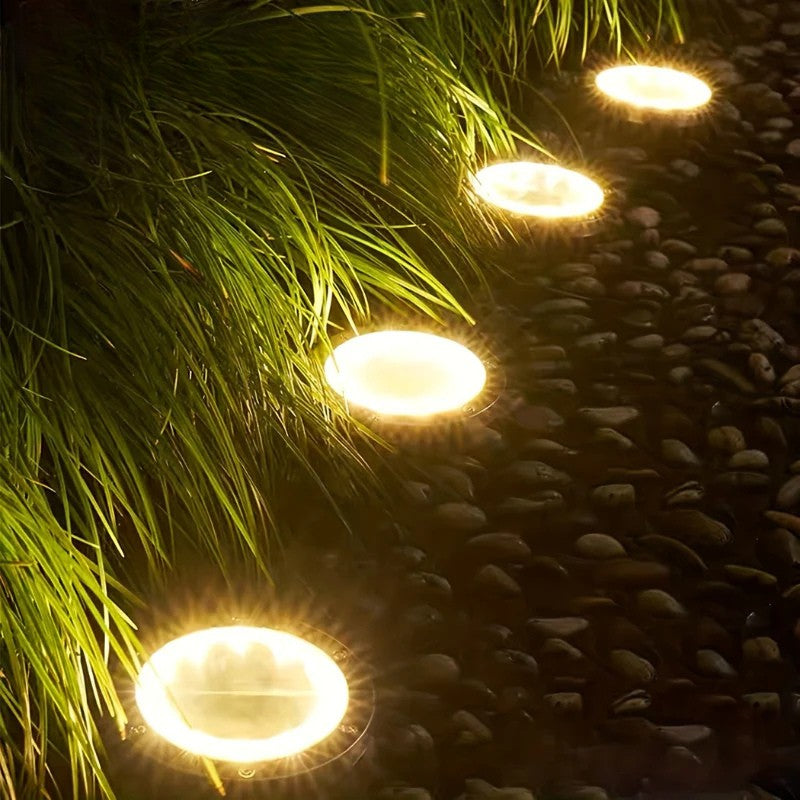 Ground Embedded Solar Decking Lights – LED Garden Pathway Set