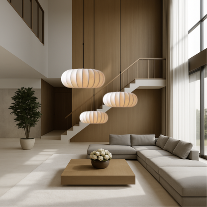 Silk Pendant Light Modern Elegant Hanging Fixture