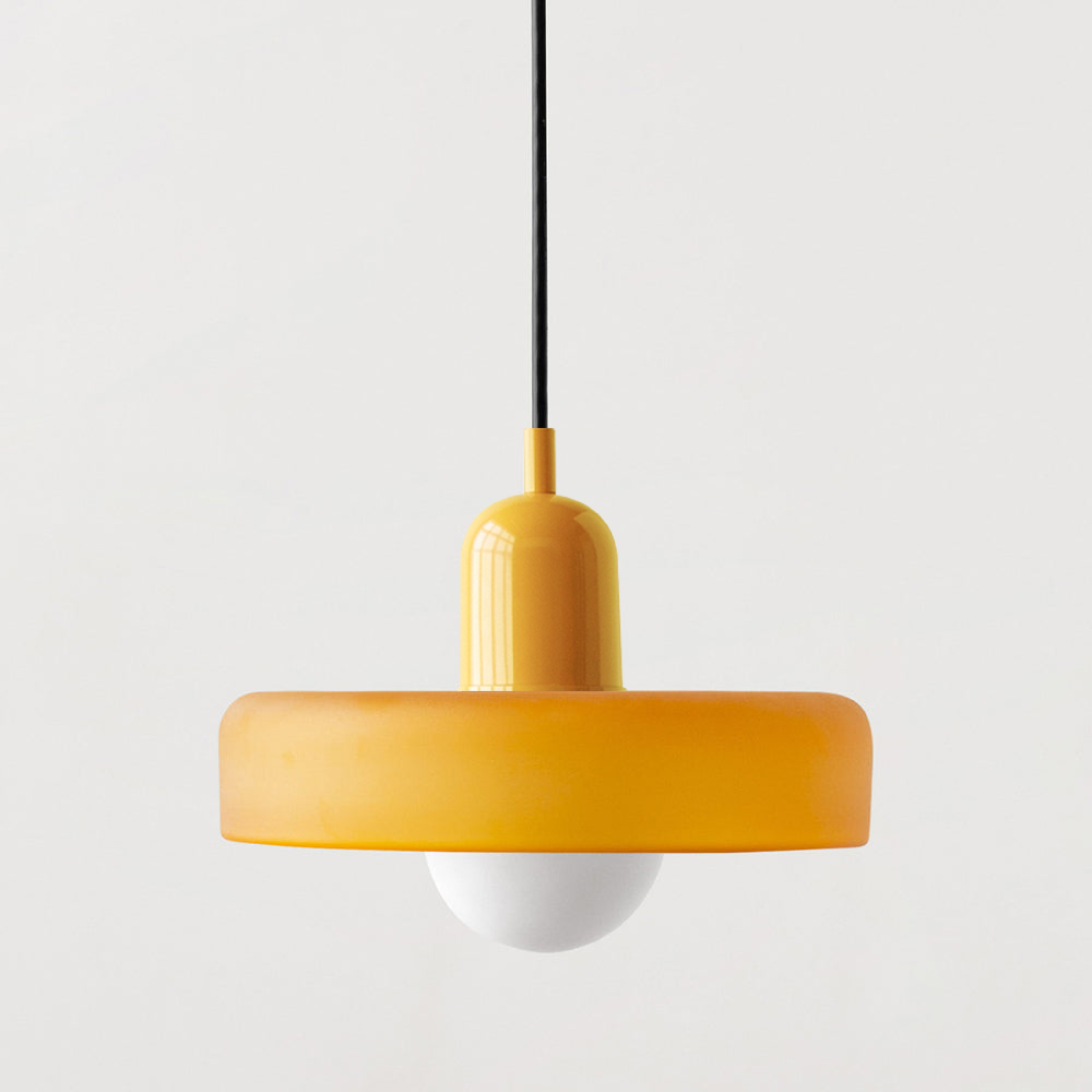 Modern Adjustable Height Glass Ambient Pendant Ceiling Light