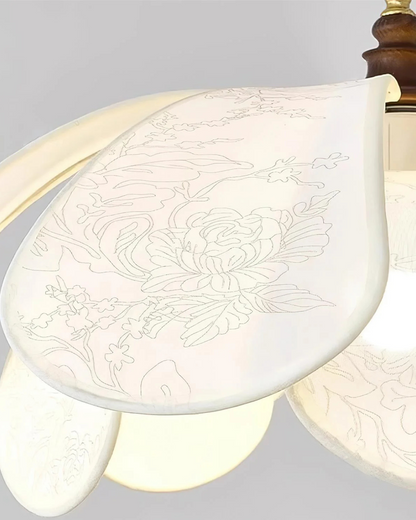 Elegant Floral Flush Mount Ceiling Light Warm 3000K Dining Kitchen