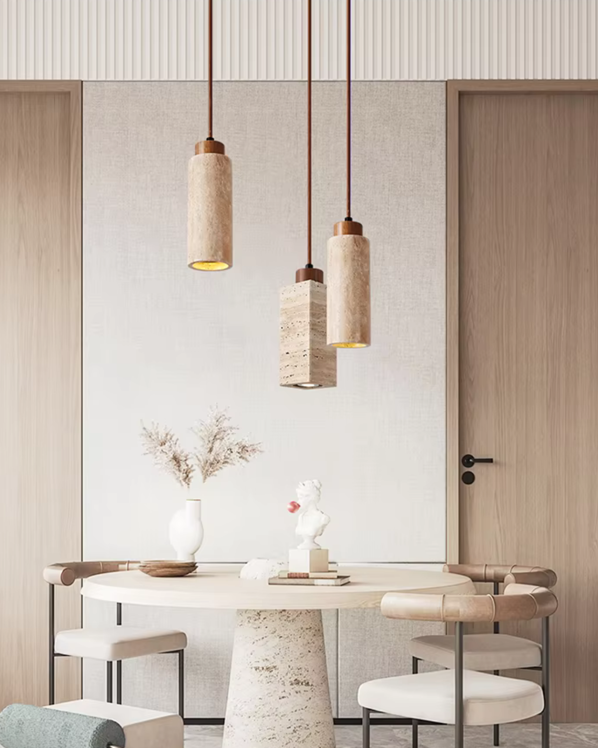 Elegant Adjustable Stone Kitchen Hanging Pendant Light