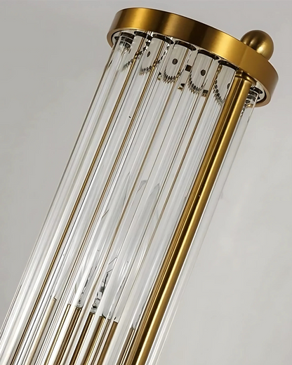 Elegant Crystal Glass Stainless Steel Contemporary Wall Sconce