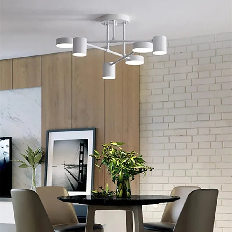 Modern Adjustable Color Modes 6 Light Living Room Ceiling Light