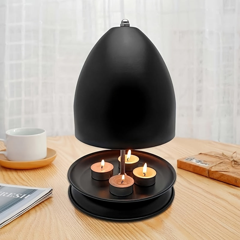 Black Flameless Heating With Hand Warmer And Holder - Tea Light Candle Warmer Kit