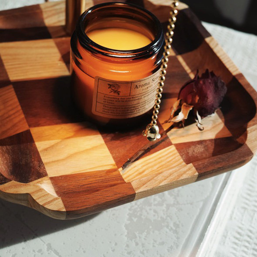 Retro Wood warming candle lamp