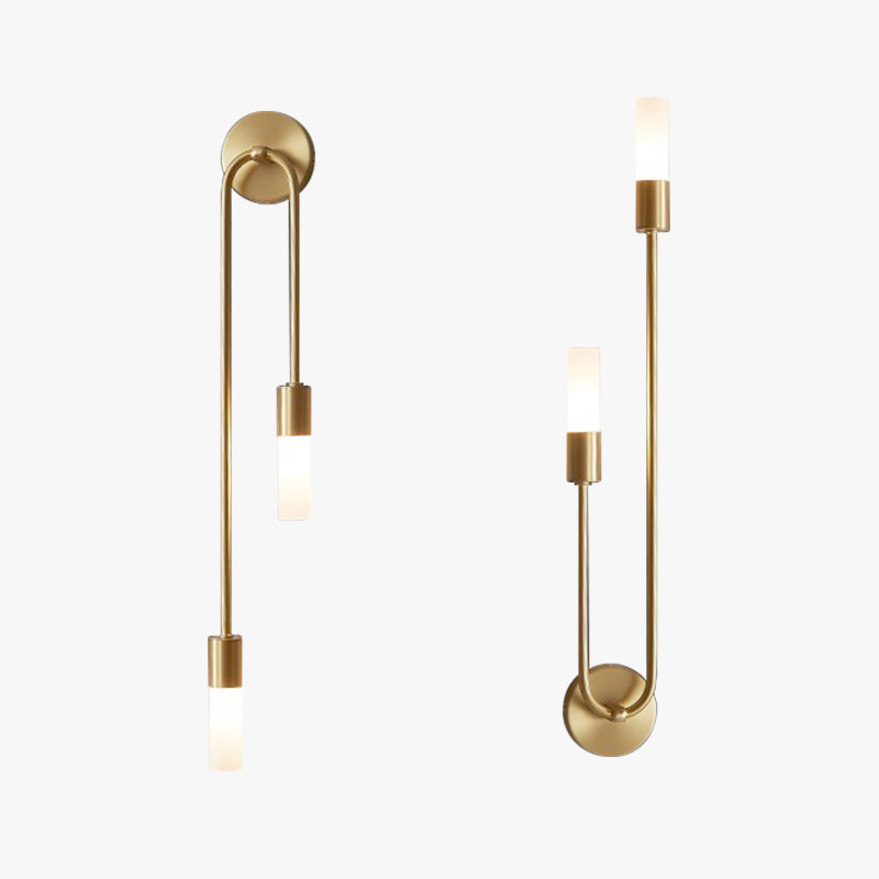 Modern Gold Wall Sconce – Set of 2 LED Corridor Lights