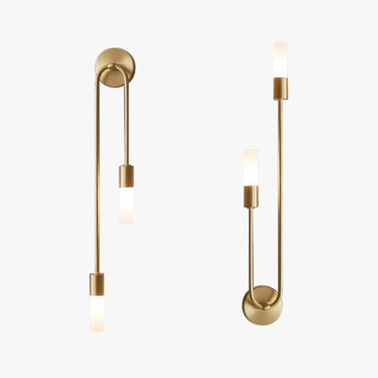 Modern Gold Wall Sconce – Set of 2 LED Corridor Lights