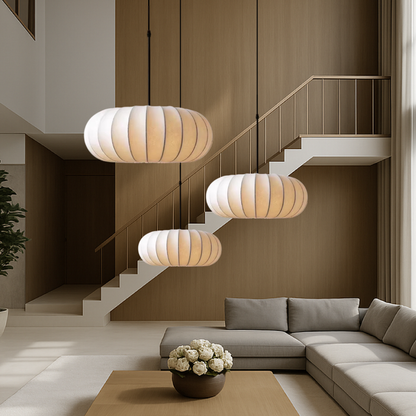 Silk Pendant Light Modern Elegant Hanging Fixture