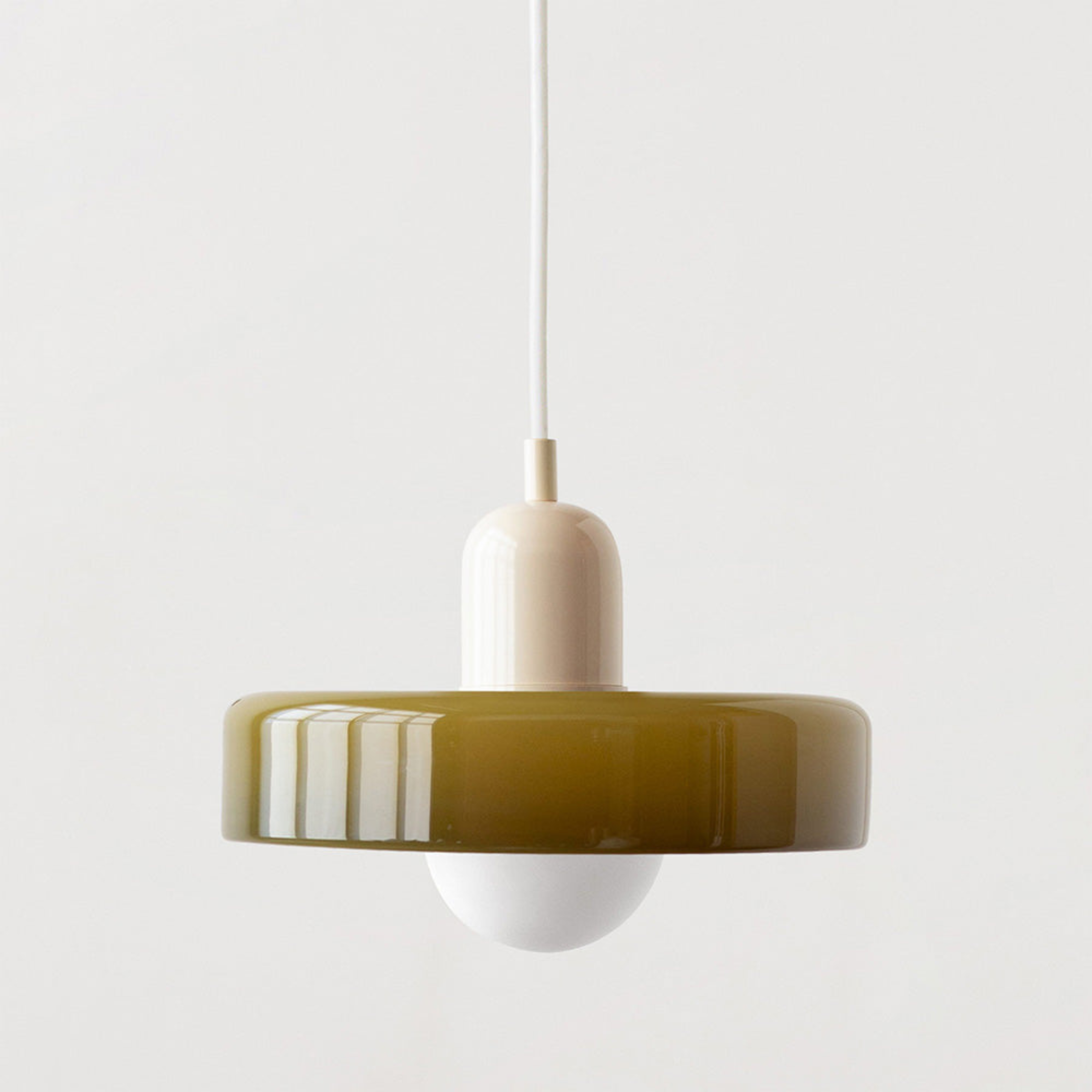 Modern Adjustable Height Glass Ambient Pendant Ceiling Light
