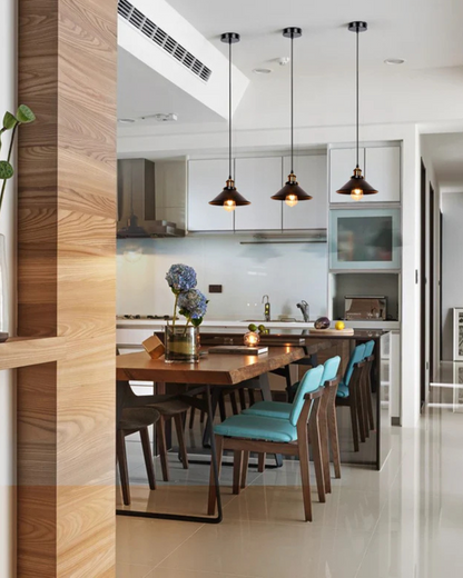 Industrial Modern Adjustable Height Metal Black Shade Gold Interior Pendant Light