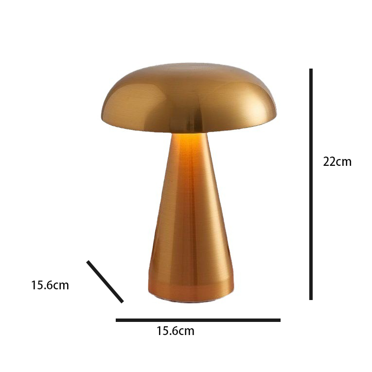 Cordless LED Table Lamp For Bedroom - Metallic Touch Control