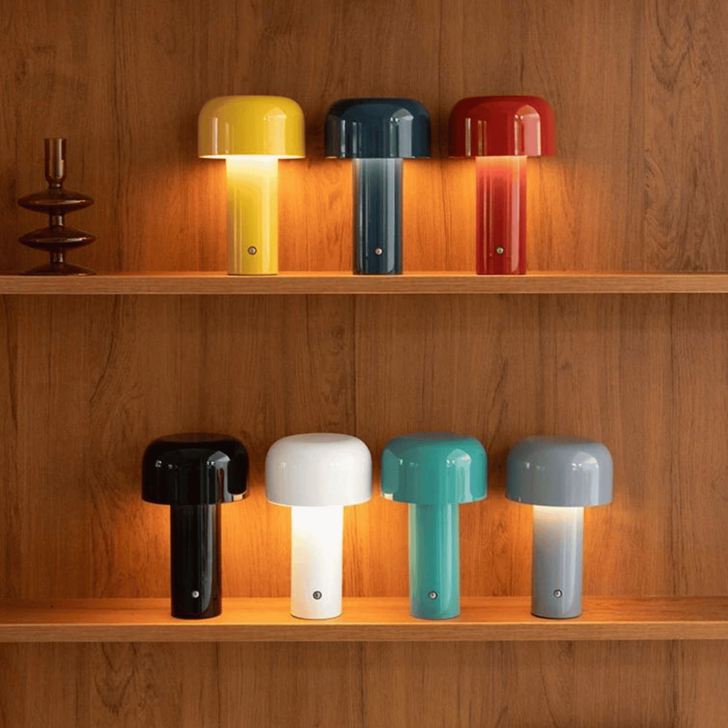 Mini Bedside Table Lamp - Modern Cordless Rechargeable - Touch Control