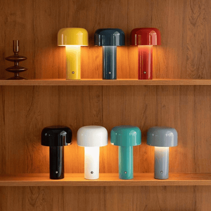 Mini Bedside Table Lamp - Modern Cordless Rechargeable - Touch Control