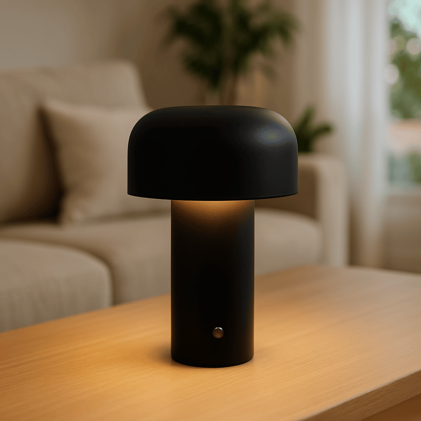 Mini Bedside Table Lamp - Modern Cordless Rechargeable - Touch Control