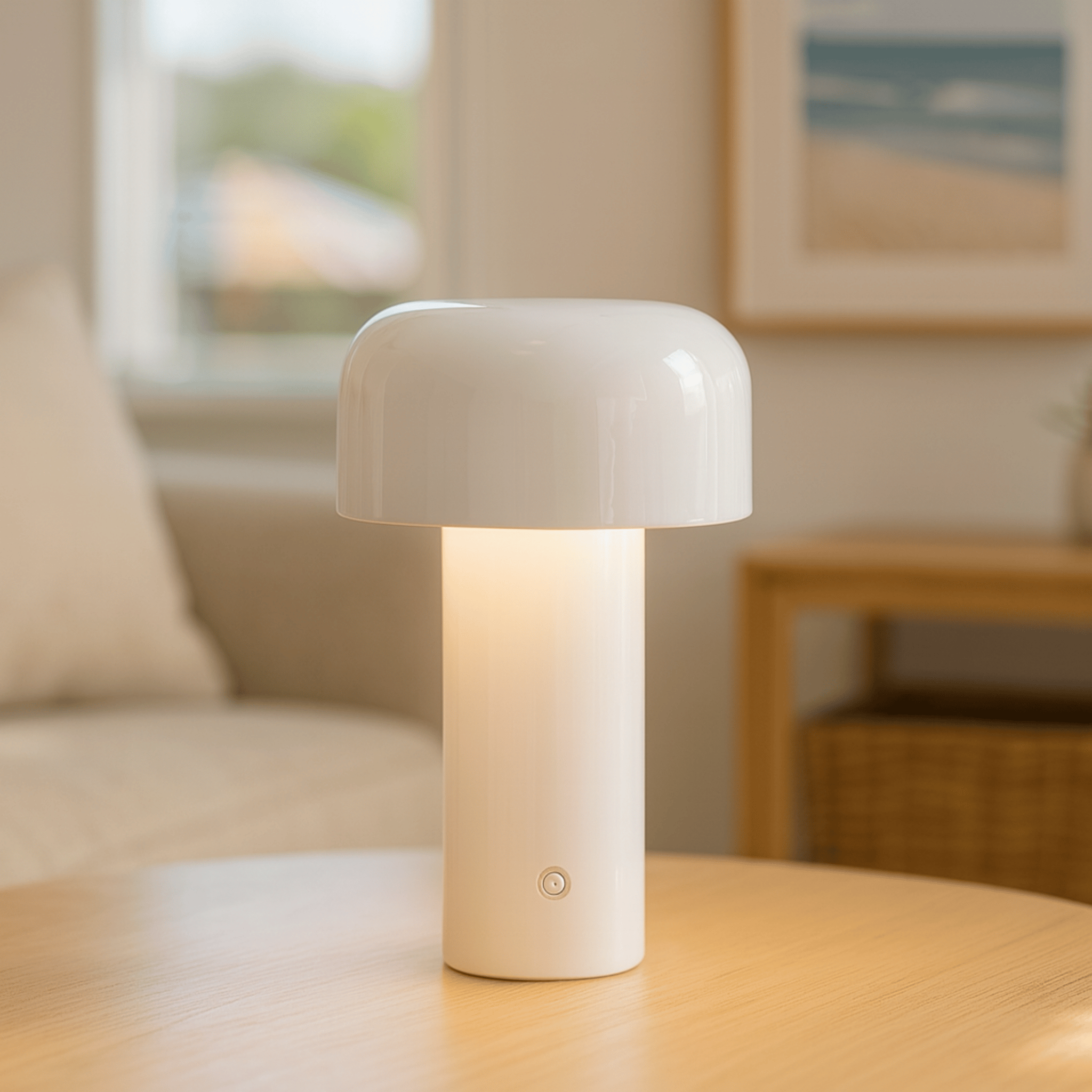 Rechargeable LED Mushroom Table Lamp