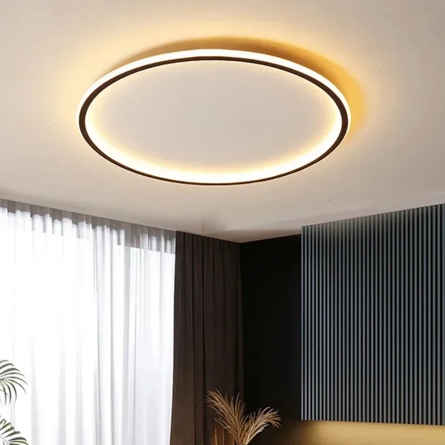 Scandinavian Modern Round LED Flush Mount Soft Illumination Ceiling Light