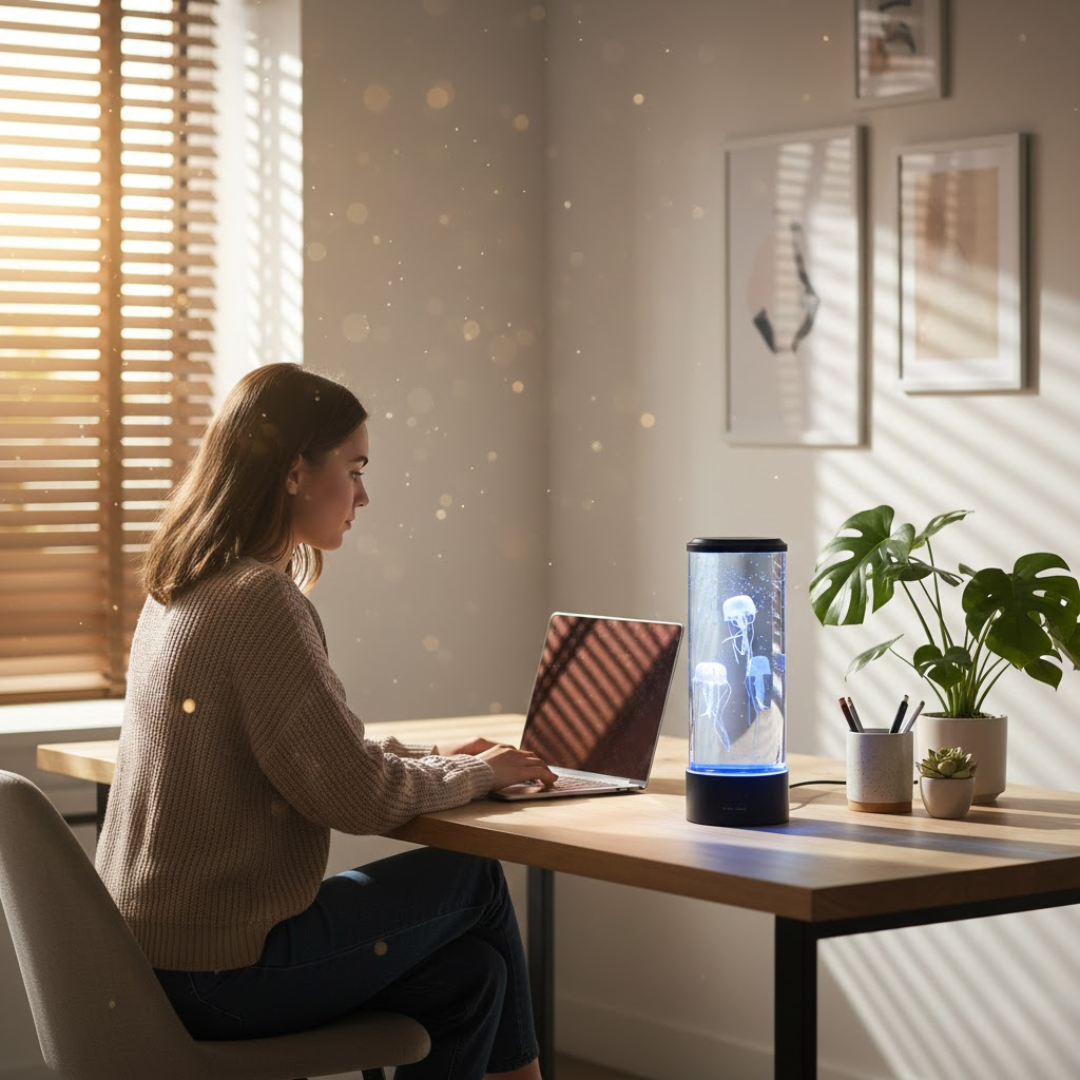 Modern LED Jellyfish Table Lamp for Bedroom - Mood Light - Bedside Night Light