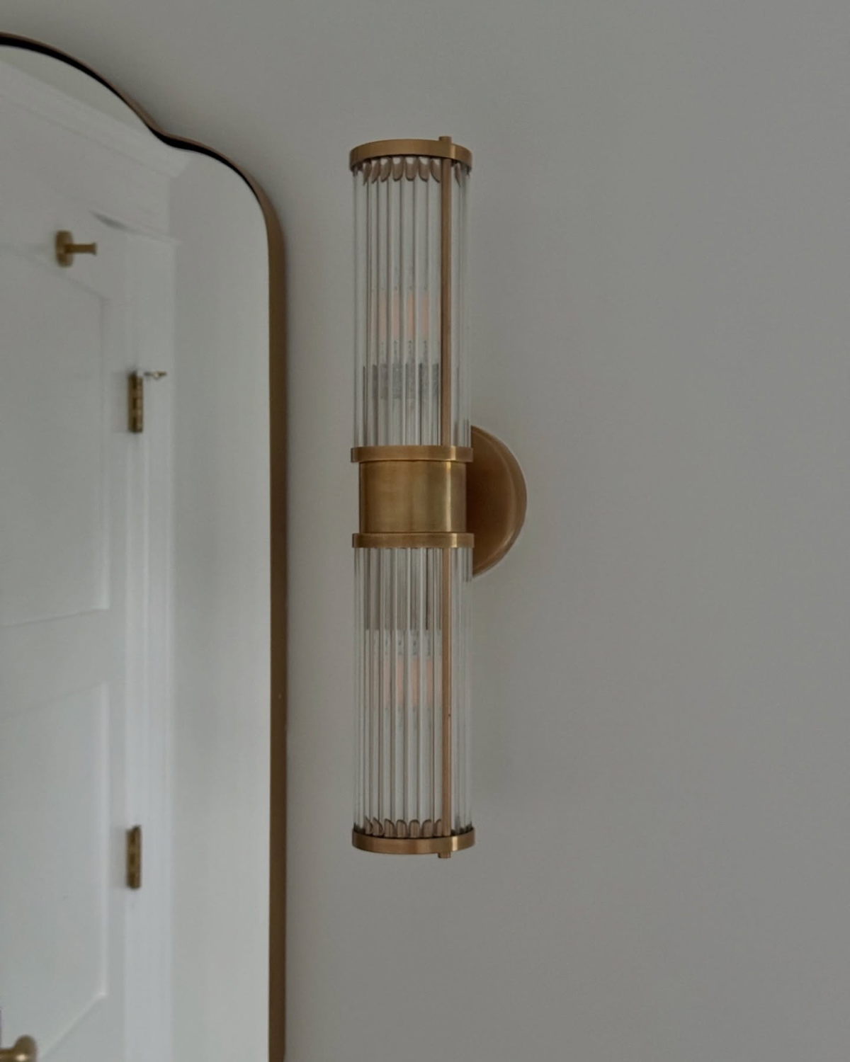 Elegant Warm Glow Crystal Space Saving Wall Sconce