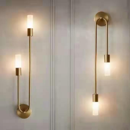 Modern Gold Wall Sconce – Set of 2 LED Corridor Lights