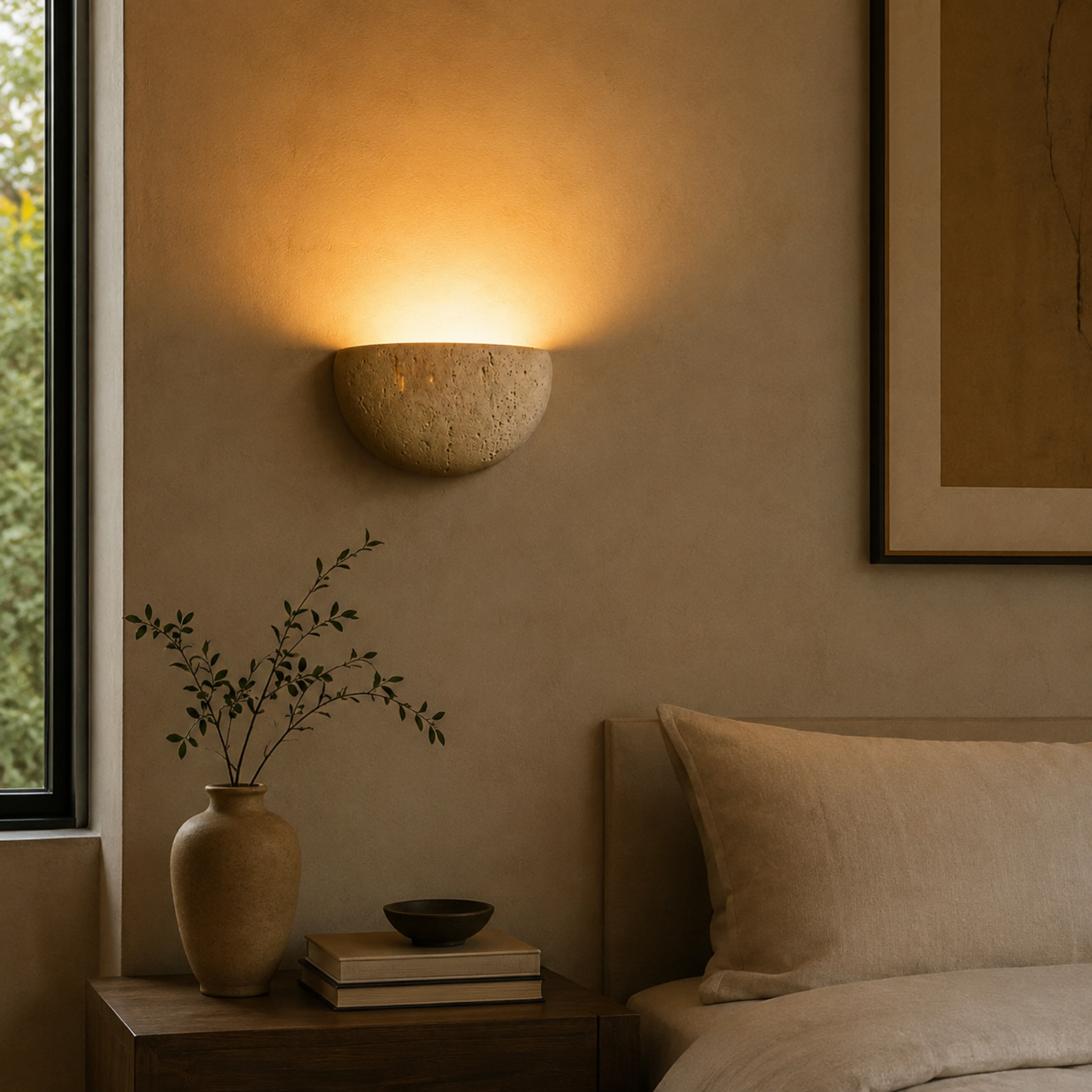 Travertine Stone Wall Lamp