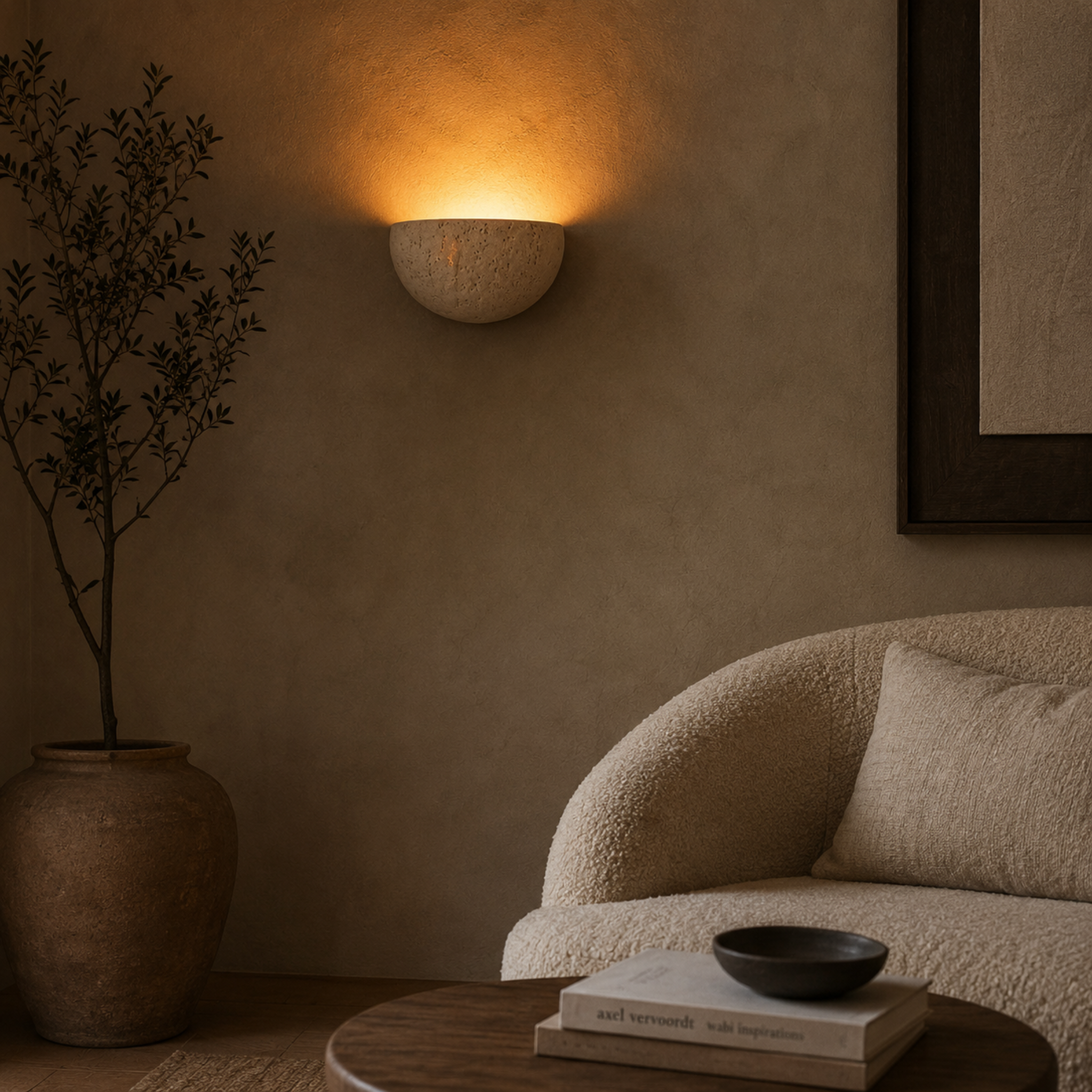 Travertine Stone Wall Lamp