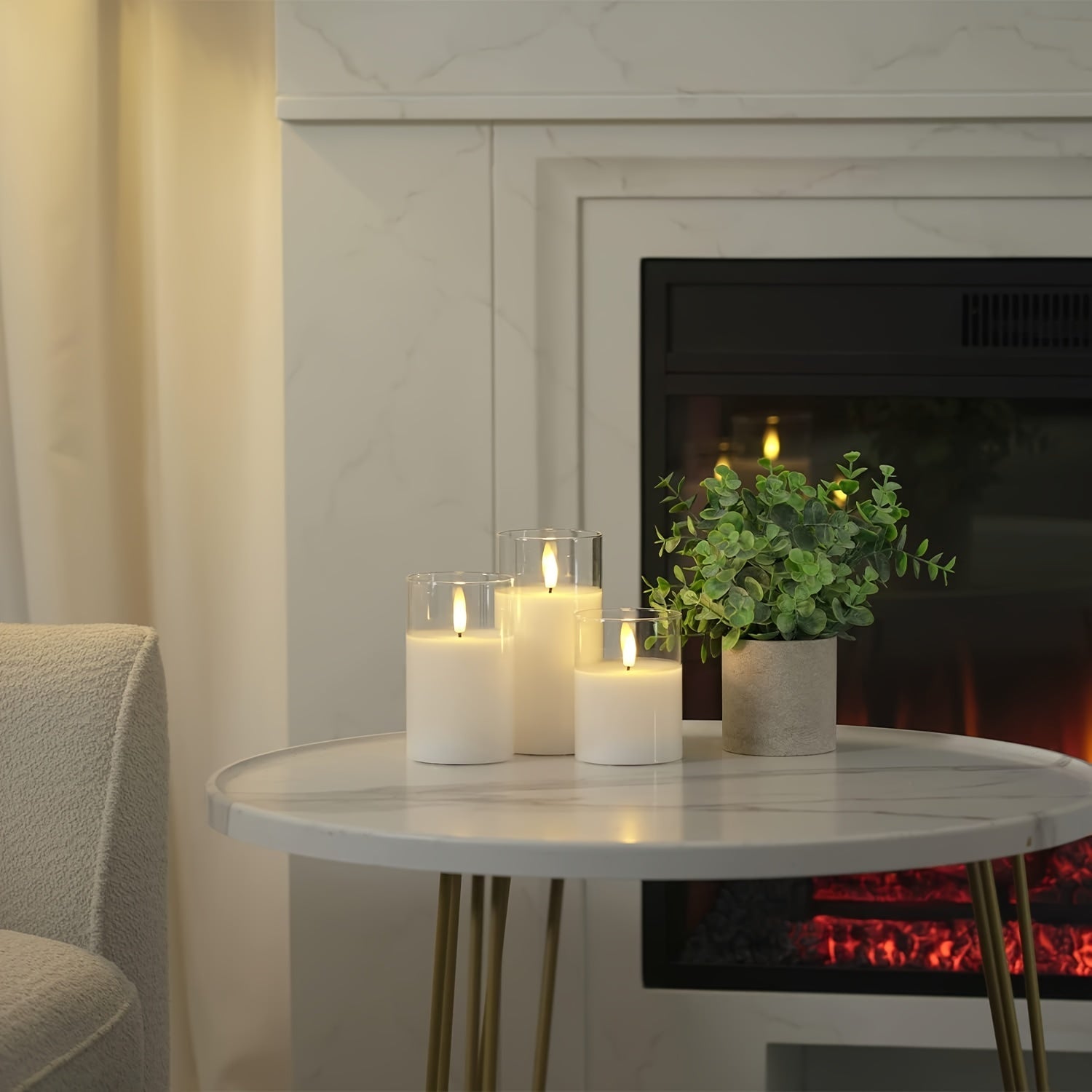 Flameless Remote Control Timer Battery Operated LED Candles Set - Home Decor