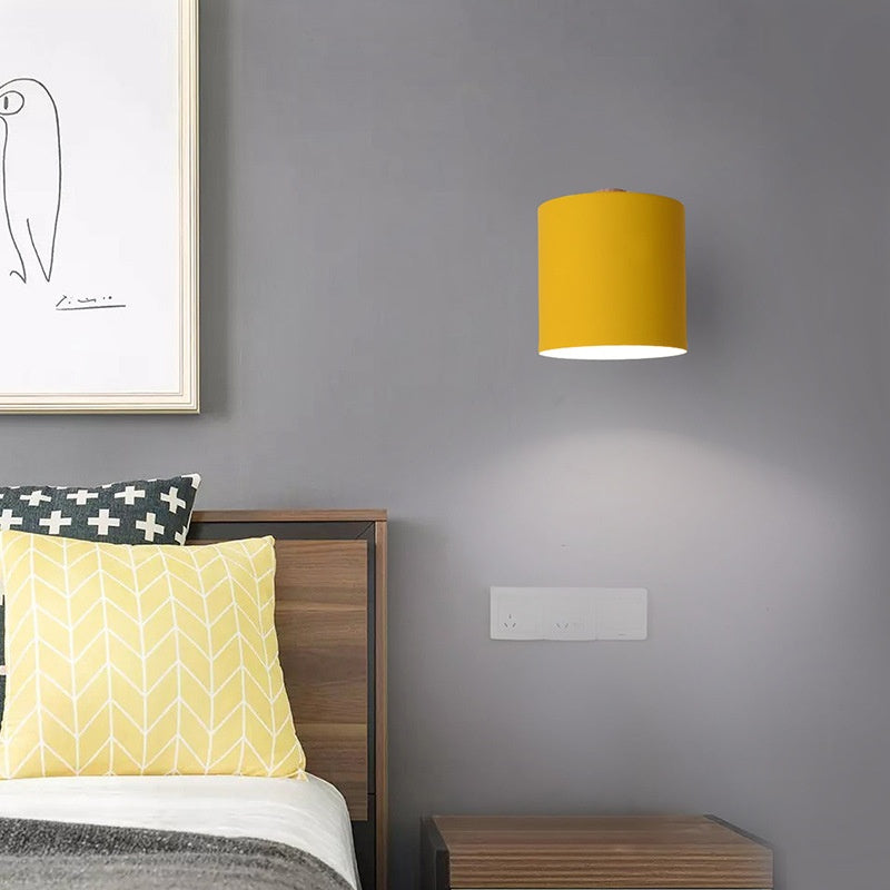 Nordic Adjustable Metal And Wood Modern Wall Light