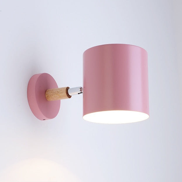 Nordic Adjustable Metal And Wood Modern Wall Light