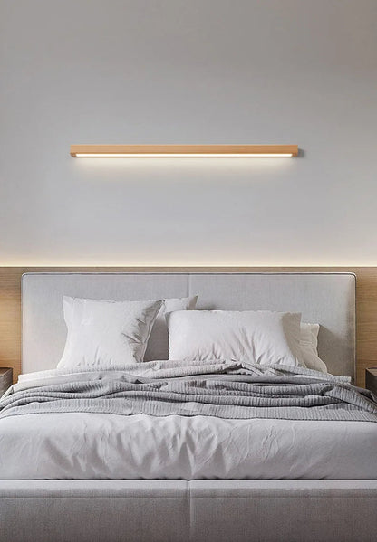 Modern Dimmable Linear Wood Acrylic Minimalist Wall Light