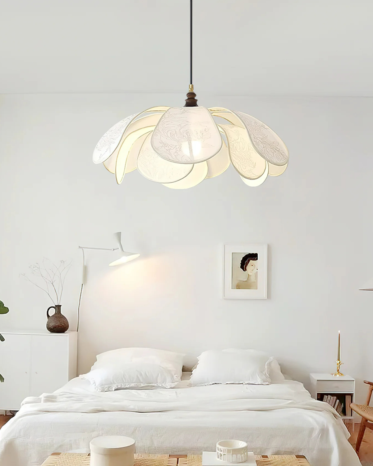 Elegant Floral Flush Mount Ceiling Light Warm 3000K Dining Kitchen