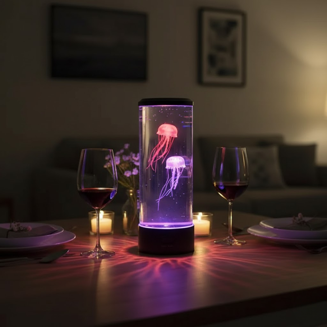 Modern LED Jellyfish Table Lamp for Bedroom - Mood Light - Bedside Night Light